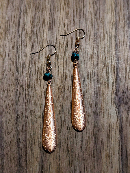 Flora Copper & Turquoise Earrings