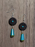Black & Turquoise Dream Weaver Earrings
