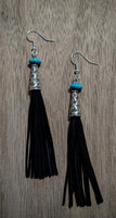 Cowgirl Black Fringe Earrings
