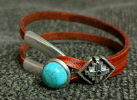 Zia V-Shank Leather Bracelet