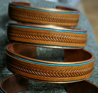 Rattler Copper Leather Cuff