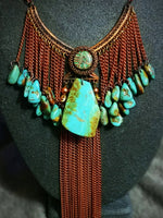 Turquoise & Copper Goddess Necklace