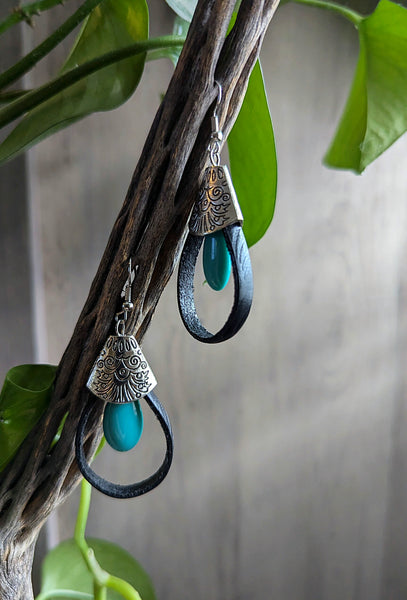 Black & Turquoise Dew Drops