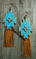 Vaquera Turquoise Fringe Earrings