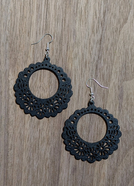 Papel Picado Black Earrings
