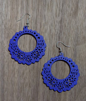 Papel Picado Purple Earrings