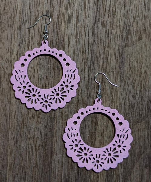 Papel Picado Pink Earrings