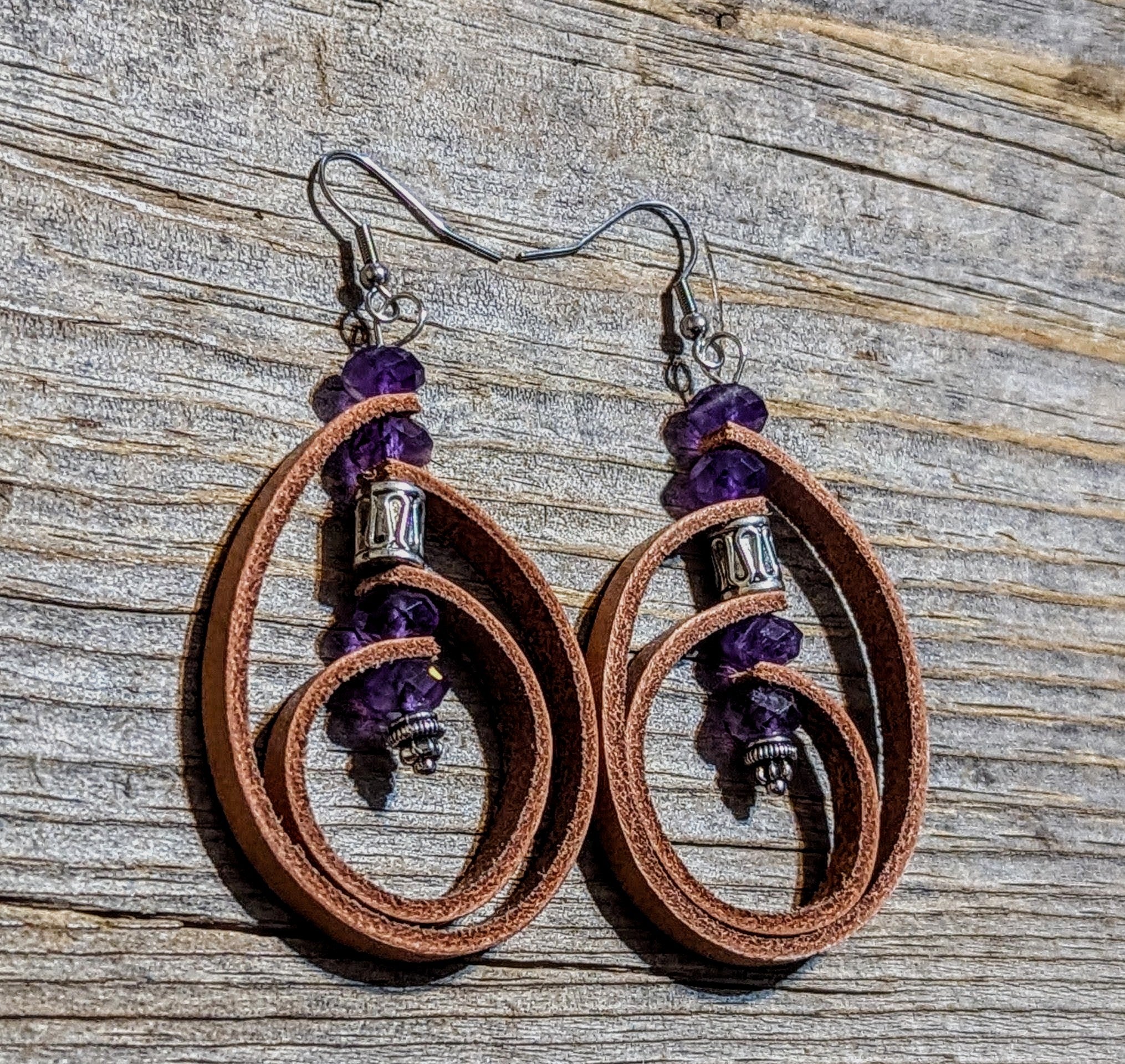 Amethyst Labyrinth Earrings – Kokopelli Design Studio