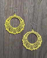 Papel Picado Yellow Earrings